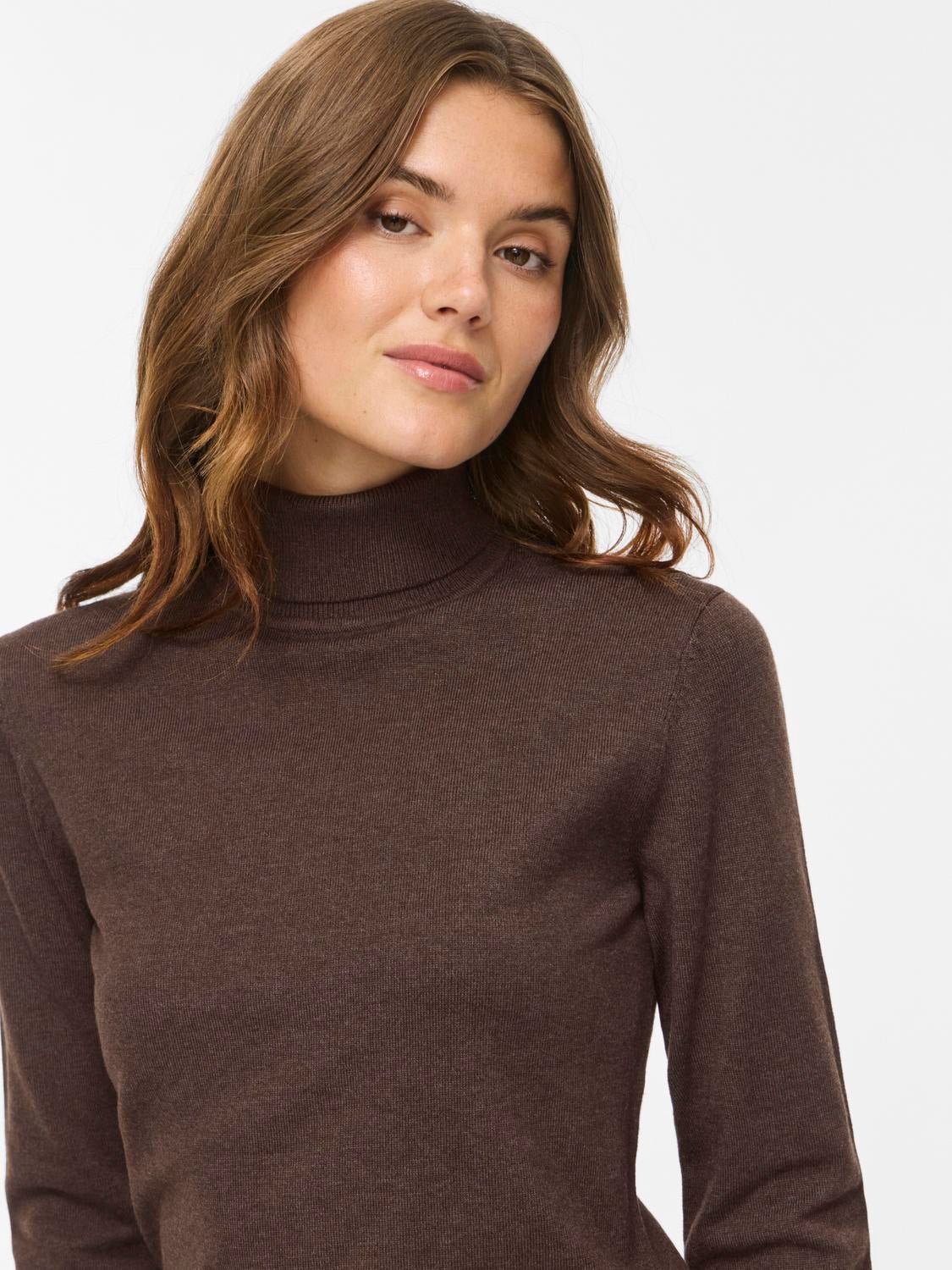VIMALU Knitted Top - Coffee Bean - VERO MODA & VILA Bergvik